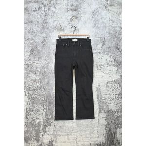 Madewell Cali Demi Boot Black Denim Jeans Size 27P Petite